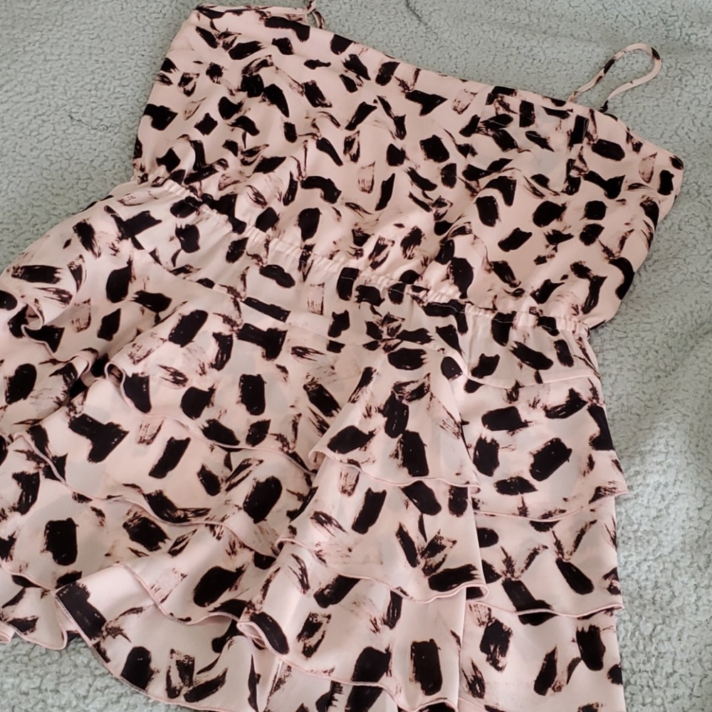 Banana republic pink and brown flowy dress
